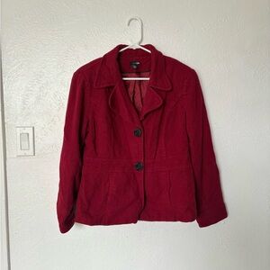 East 5th Women's Red Blazer size Large 40% Wool
